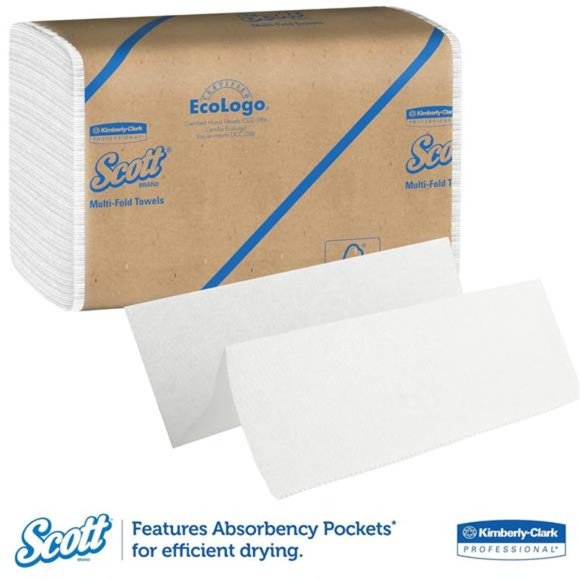 Multifold Paper Towels (01840), with Absorbency Pockets™,9.2"x9.4" sheets,White - Picture 5 of 7